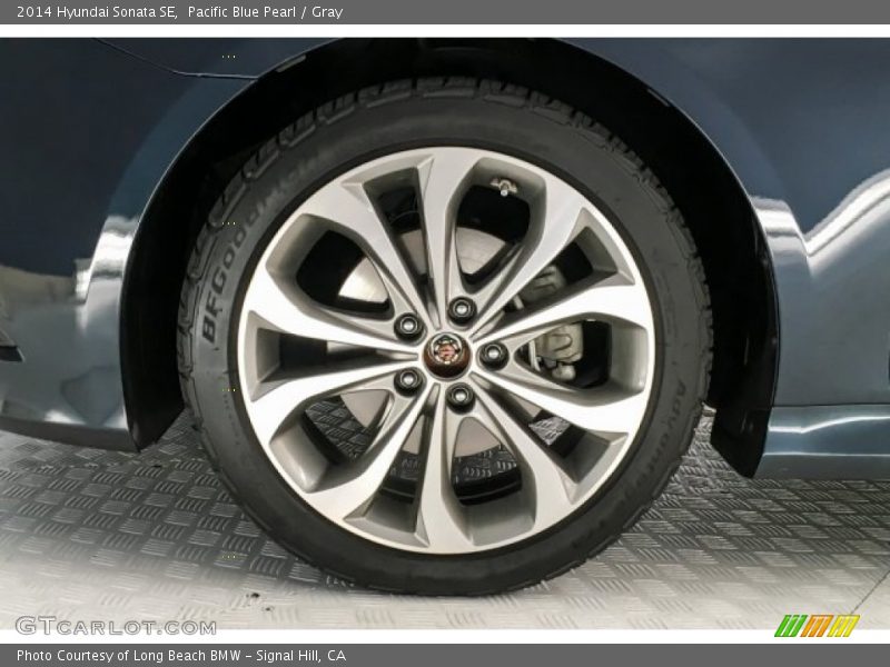 Pacific Blue Pearl / Gray 2014 Hyundai Sonata SE