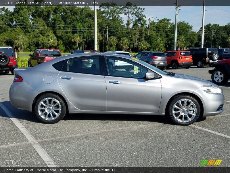 Billet Silver Metallic / Black 2016 Dodge Dart SXT Sport