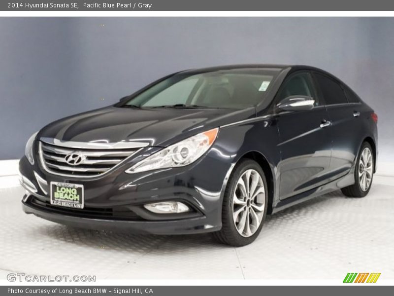Pacific Blue Pearl / Gray 2014 Hyundai Sonata SE