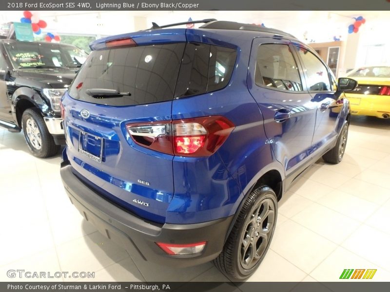 Lightning Blue / Ebony Black/Copper 2018 Ford EcoSport SES 4WD