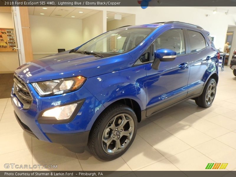 Lightning Blue / Ebony Black/Copper 2018 Ford EcoSport SES 4WD