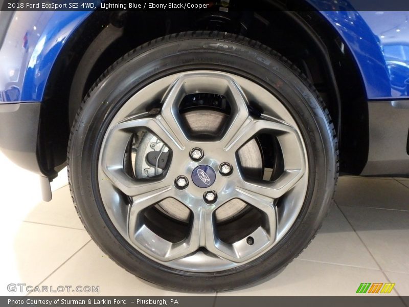 Lightning Blue / Ebony Black/Copper 2018 Ford EcoSport SES 4WD