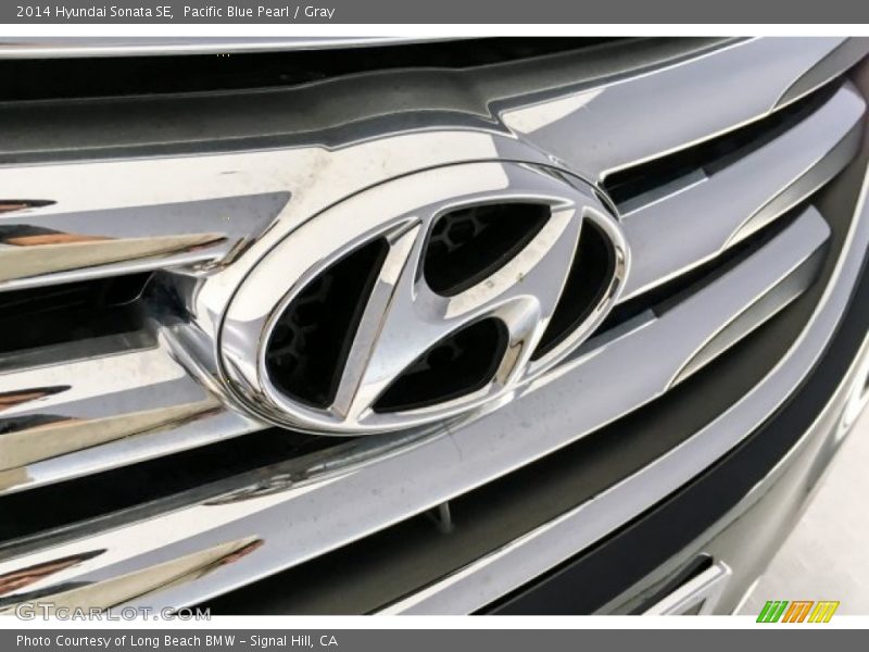 Pacific Blue Pearl / Gray 2014 Hyundai Sonata SE
