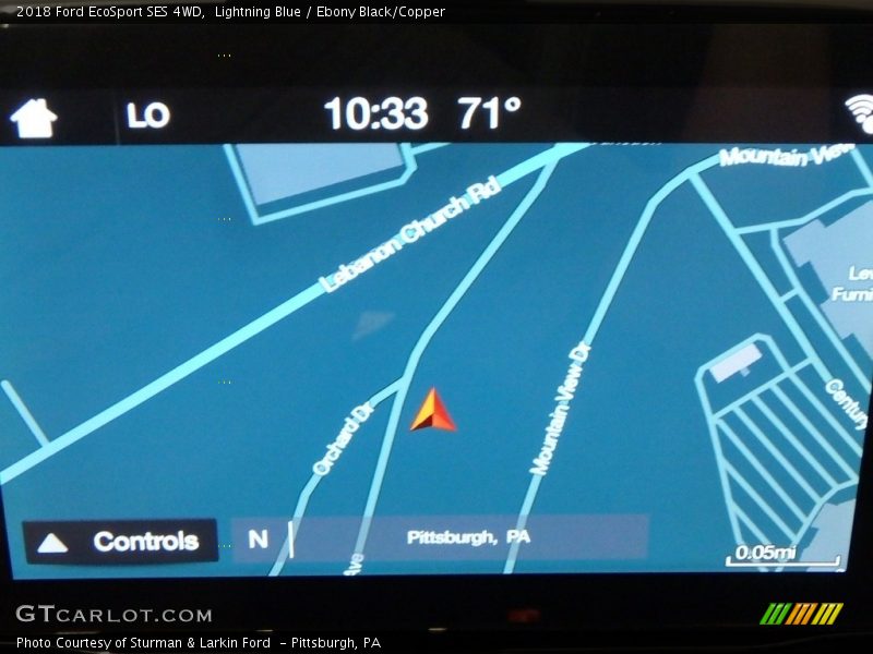 Lightning Blue / Ebony Black/Copper 2018 Ford EcoSport SES 4WD