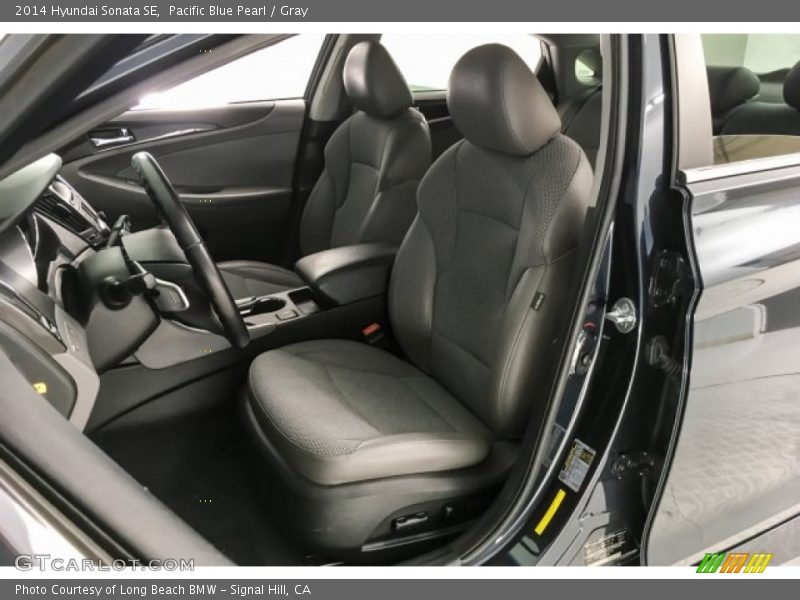 Pacific Blue Pearl / Gray 2014 Hyundai Sonata SE