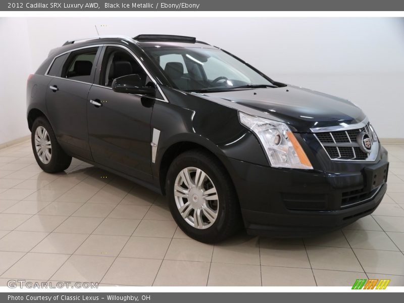 Black Ice Metallic / Ebony/Ebony 2012 Cadillac SRX Luxury AWD