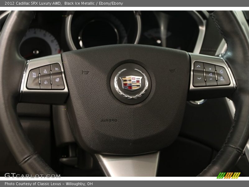 Black Ice Metallic / Ebony/Ebony 2012 Cadillac SRX Luxury AWD