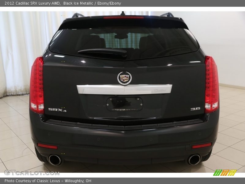 Black Ice Metallic / Ebony/Ebony 2012 Cadillac SRX Luxury AWD