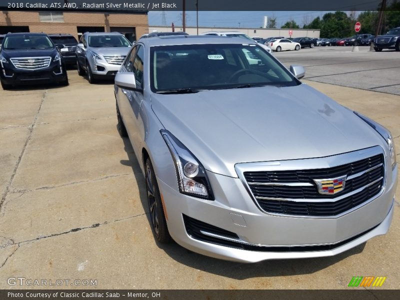 Radiant Silver Metallic / Jet Black 2018 Cadillac ATS AWD