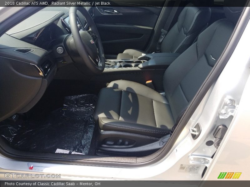 Radiant Silver Metallic / Jet Black 2018 Cadillac ATS AWD