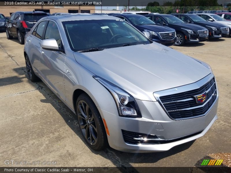 Radiant Silver Metallic / Jet Black 2018 Cadillac ATS AWD