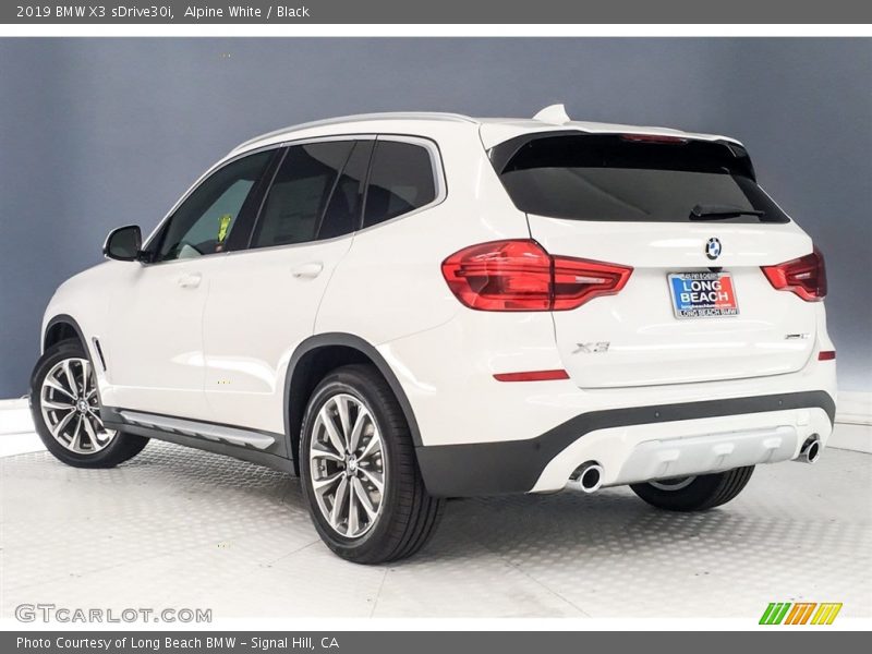 Alpine White / Black 2019 BMW X3 sDrive30i