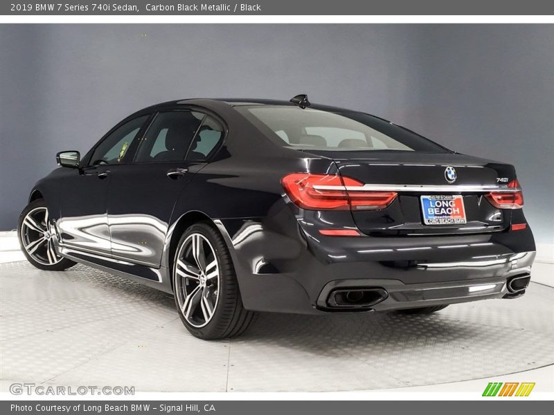 Carbon Black Metallic / Black 2019 BMW 7 Series 740i Sedan