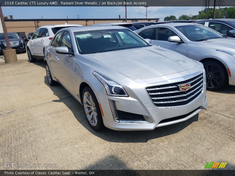 Radiant Silver Metallic / Jet Black/Jet Black Accents 2018 Cadillac CTS Luxury AWD