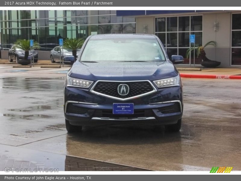 Fathom Blue Pearl / Parchment 2017 Acura MDX Technology