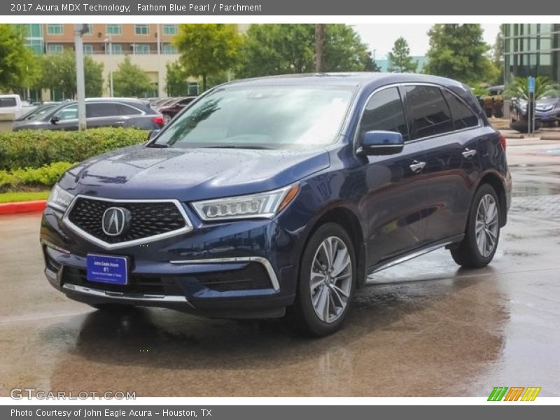 Fathom Blue Pearl / Parchment 2017 Acura MDX Technology