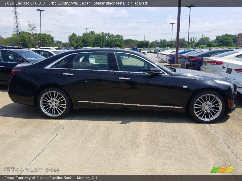 Stellar Black Metallic / Jet Black 2018 Cadillac CT6 3.0 Turbo Luxury AWD Sedan