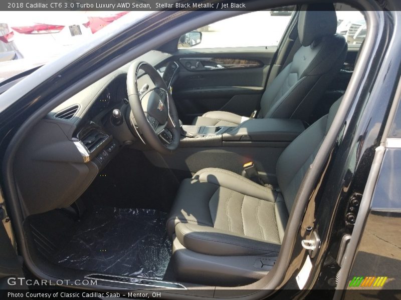 Stellar Black Metallic / Jet Black 2018 Cadillac CT6 3.0 Turbo Luxury AWD Sedan