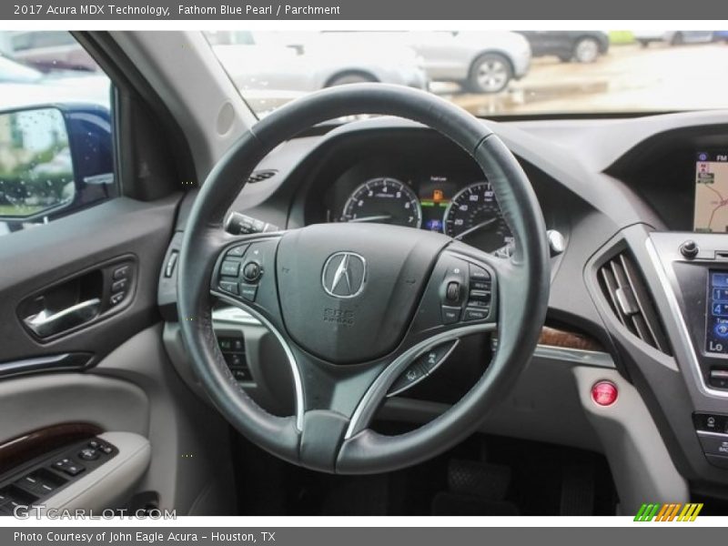 Fathom Blue Pearl / Parchment 2017 Acura MDX Technology