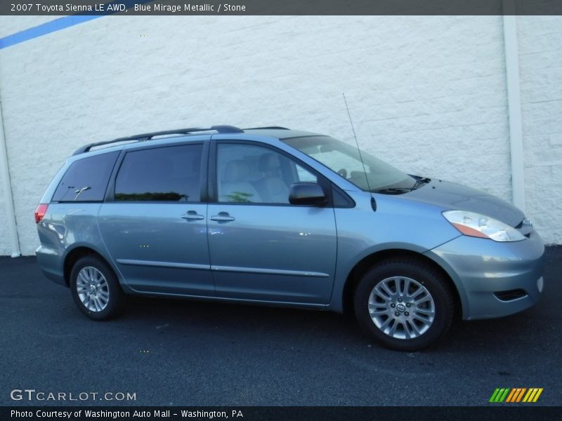 Blue Mirage Metallic / Stone 2007 Toyota Sienna LE AWD