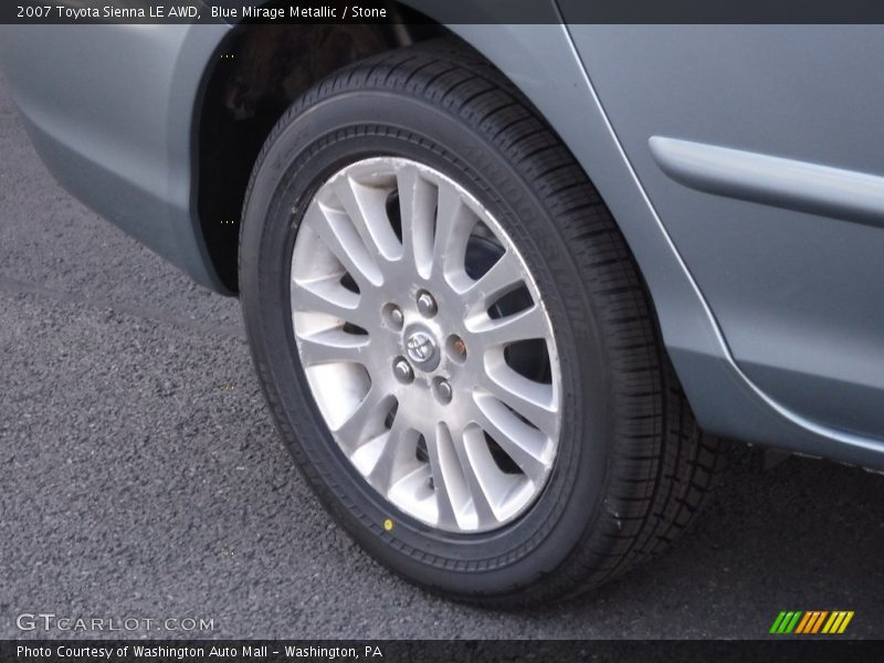 Blue Mirage Metallic / Stone 2007 Toyota Sienna LE AWD