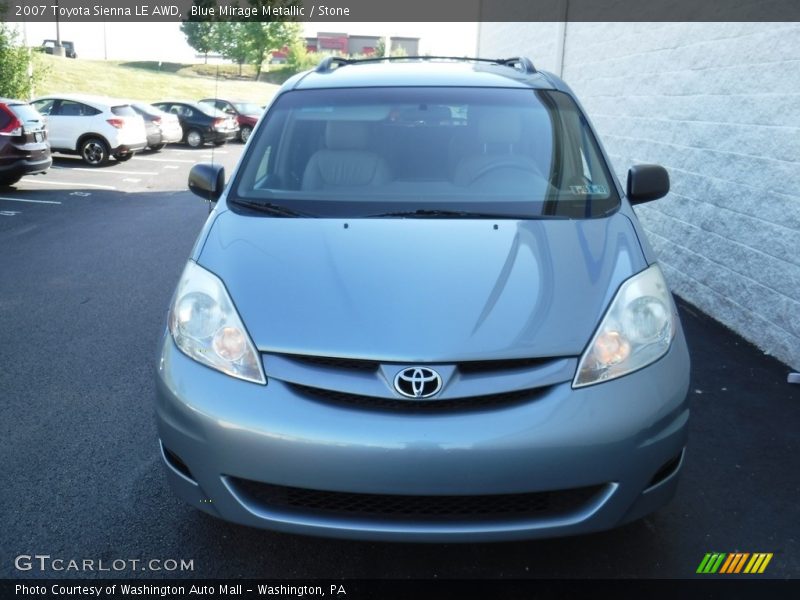 Blue Mirage Metallic / Stone 2007 Toyota Sienna LE AWD