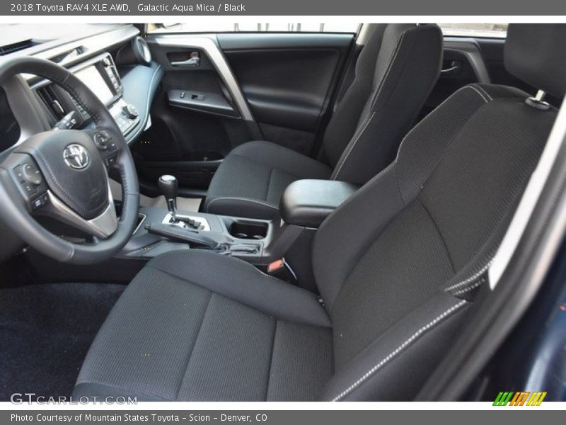 Galactic Aqua Mica / Black 2018 Toyota RAV4 XLE AWD