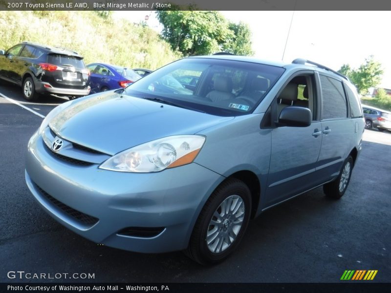 Blue Mirage Metallic / Stone 2007 Toyota Sienna LE AWD
