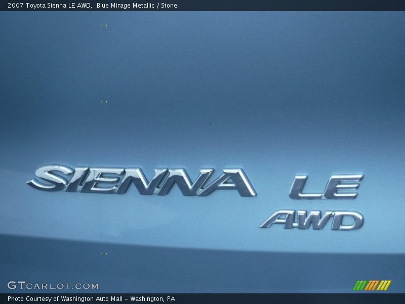 Blue Mirage Metallic / Stone 2007 Toyota Sienna LE AWD