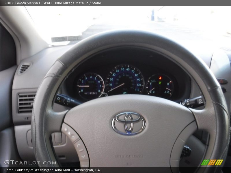 Blue Mirage Metallic / Stone 2007 Toyota Sienna LE AWD