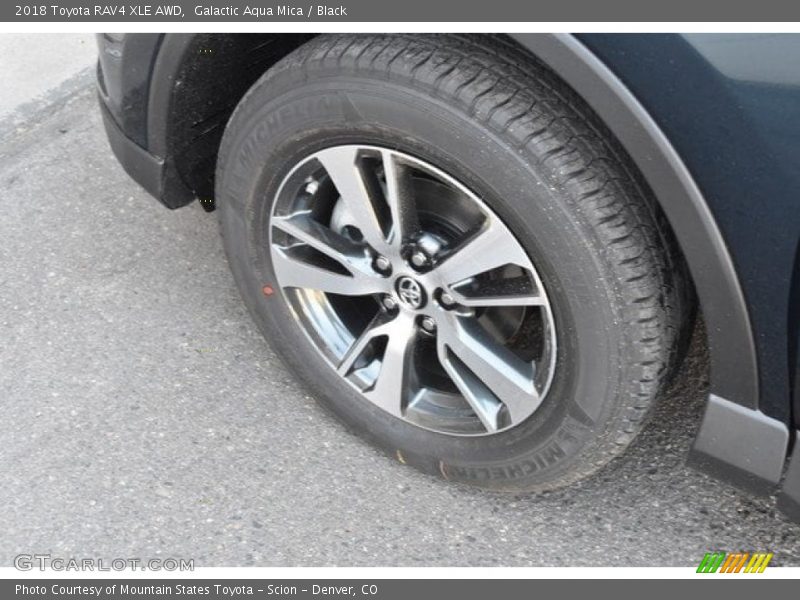 Galactic Aqua Mica / Black 2018 Toyota RAV4 XLE AWD