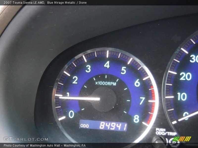Blue Mirage Metallic / Stone 2007 Toyota Sienna LE AWD