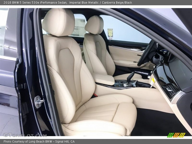 Imperial Blue Metallic / Canberra Beige/Black 2018 BMW 5 Series 530e iPerfomance Sedan