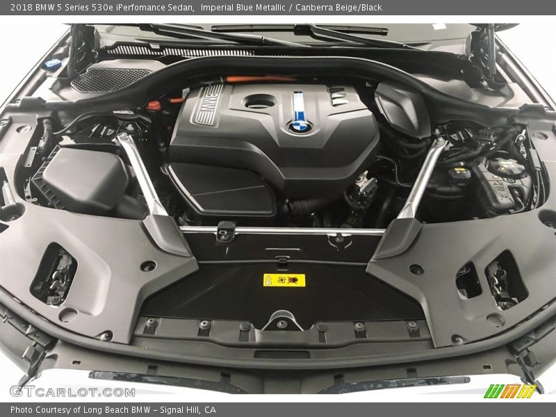 Imperial Blue Metallic / Canberra Beige/Black 2018 BMW 5 Series 530e iPerfomance Sedan