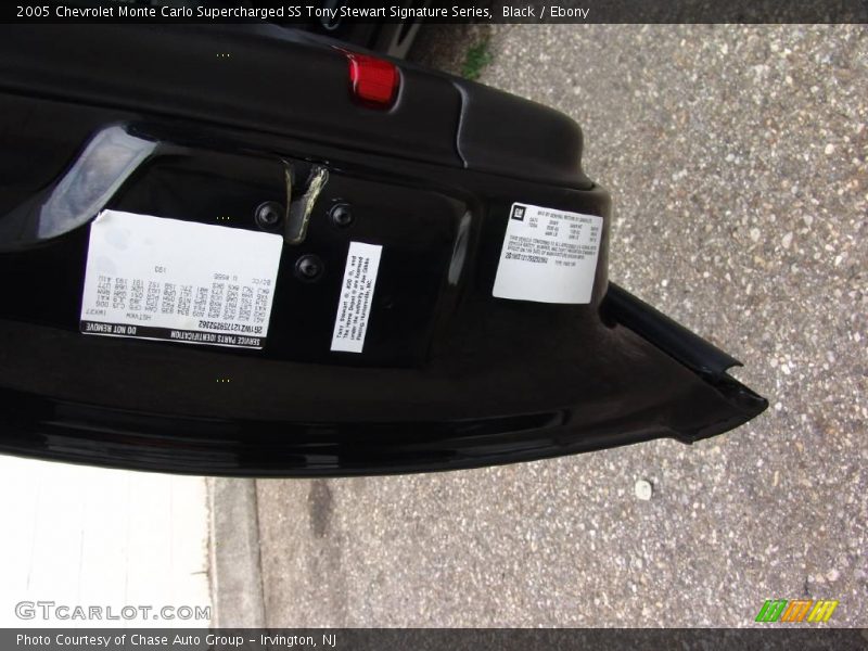 Black / Ebony 2005 Chevrolet Monte Carlo Supercharged SS Tony Stewart Signature Series