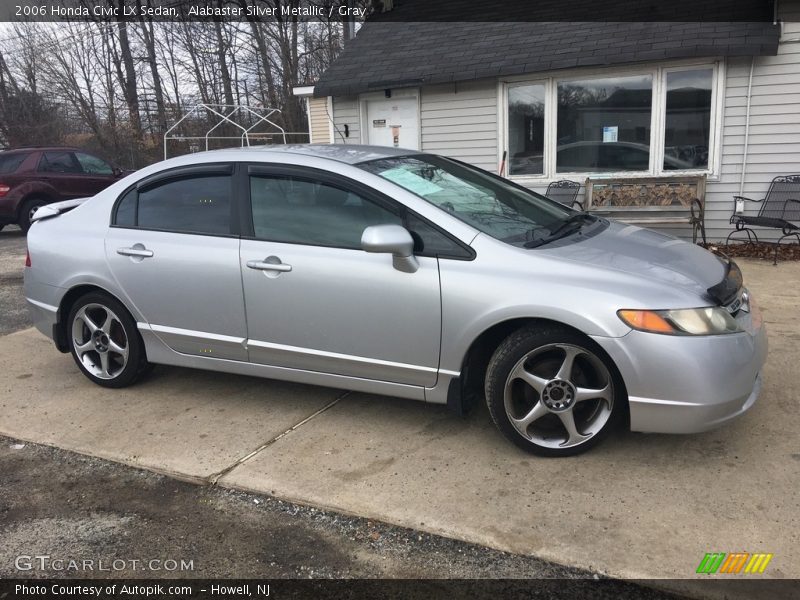 Alabaster Silver Metallic / Gray 2006 Honda Civic LX Sedan