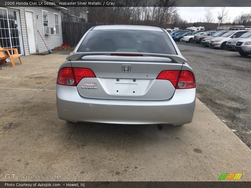 Alabaster Silver Metallic / Gray 2006 Honda Civic LX Sedan