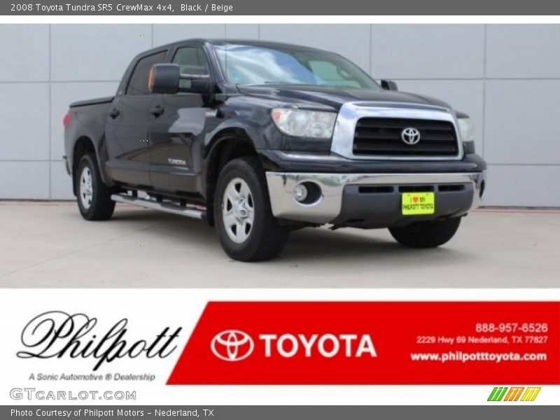 Black / Beige 2008 Toyota Tundra SR5 CrewMax 4x4