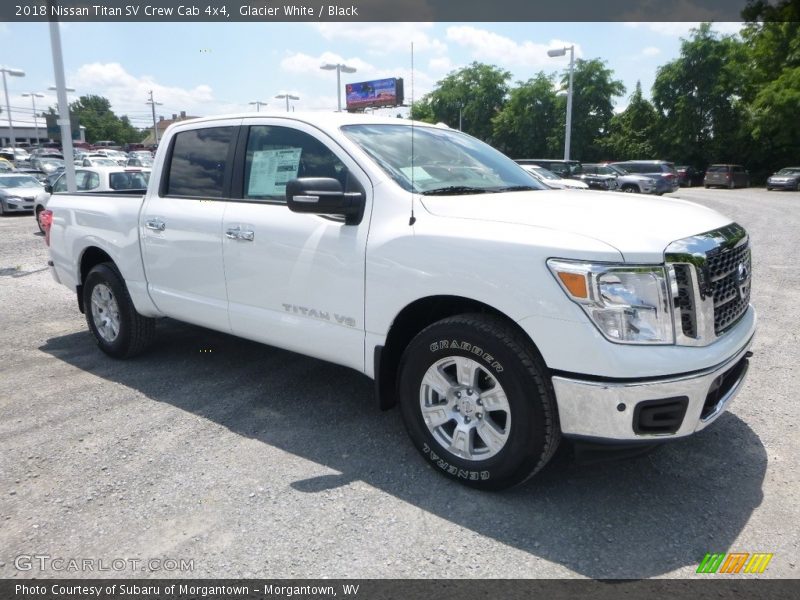 Glacier White / Black 2018 Nissan Titan SV Crew Cab 4x4