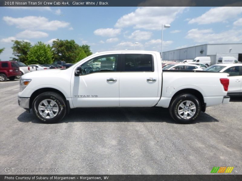 Glacier White / Black 2018 Nissan Titan SV Crew Cab 4x4