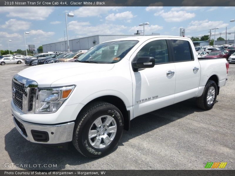 Glacier White / Black 2018 Nissan Titan SV Crew Cab 4x4