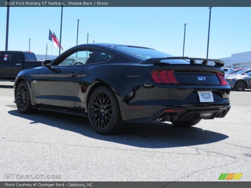 Shadow Black / Ebony 2018 Ford Mustang GT Fastback