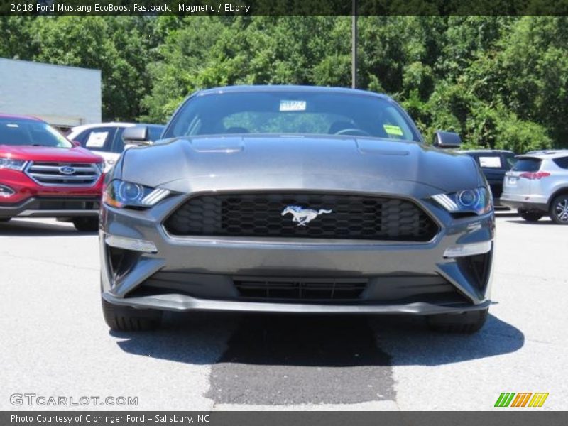 Magnetic / Ebony 2018 Ford Mustang EcoBoost Fastback