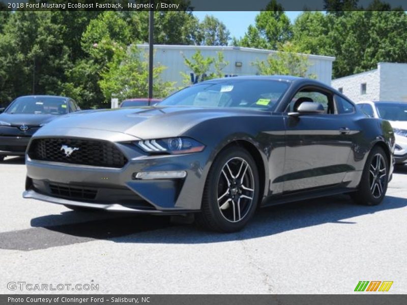 Magnetic / Ebony 2018 Ford Mustang EcoBoost Fastback