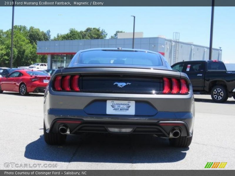 Magnetic / Ebony 2018 Ford Mustang EcoBoost Fastback