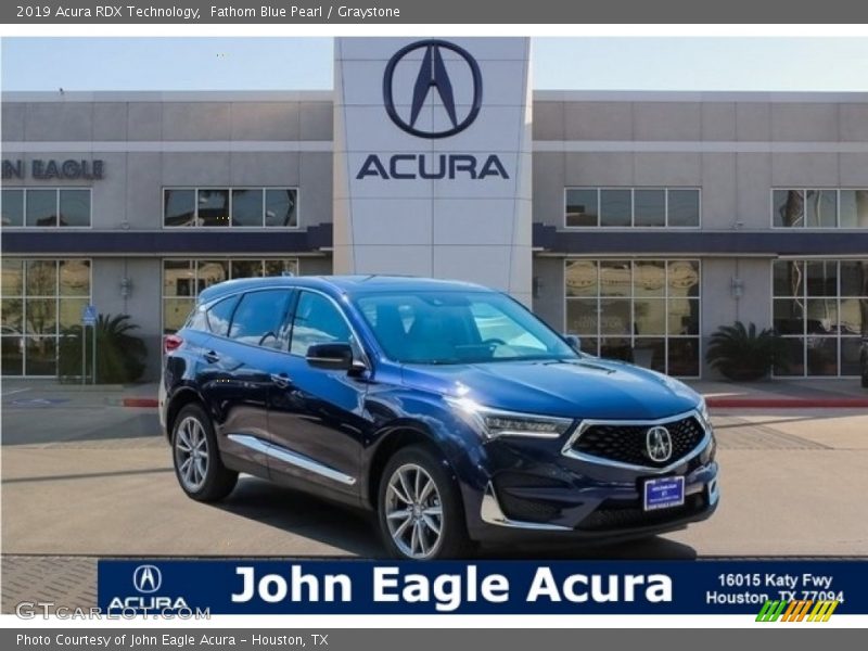 Fathom Blue Pearl / Graystone 2019 Acura RDX Technology