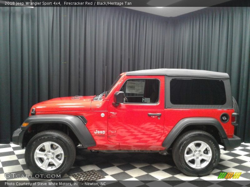 Firecracker Red / Black/Heritage Tan 2018 Jeep Wrangler Sport 4x4