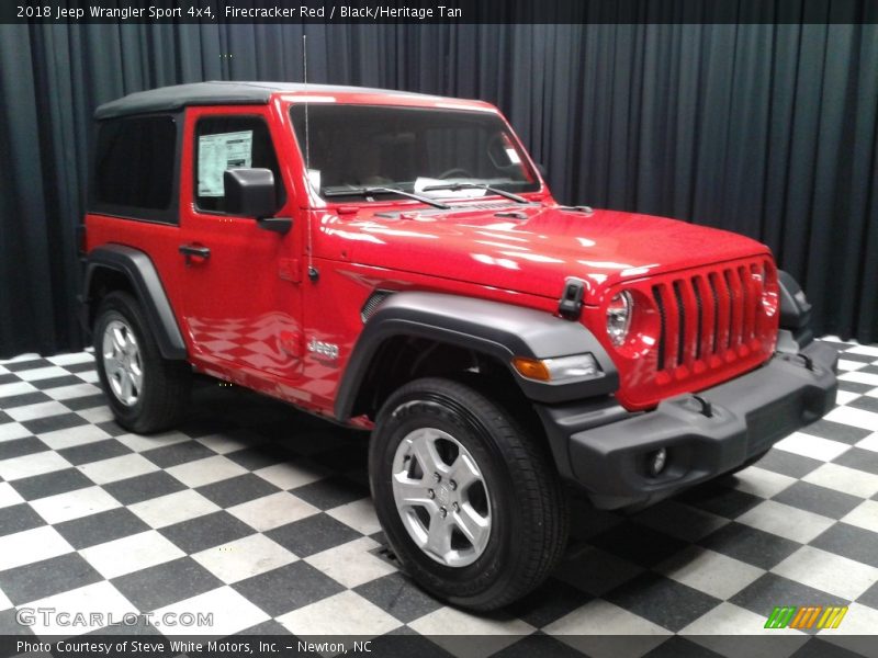 Firecracker Red / Black/Heritage Tan 2018 Jeep Wrangler Sport 4x4