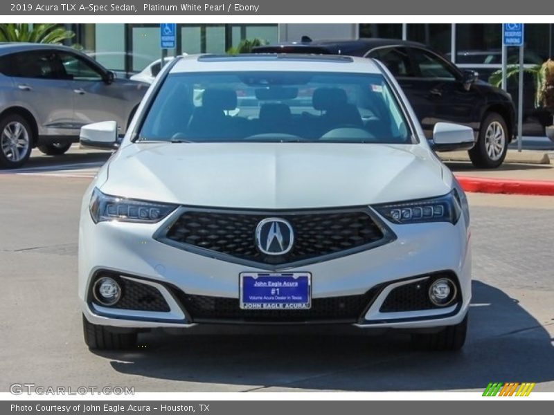 Platinum White Pearl / Ebony 2019 Acura TLX A-Spec Sedan