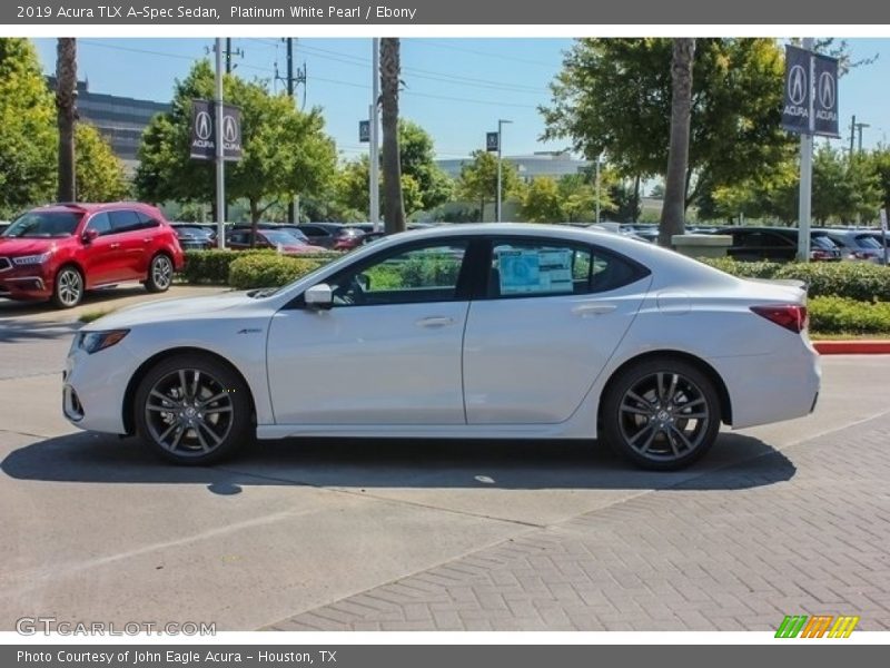 Platinum White Pearl / Ebony 2019 Acura TLX A-Spec Sedan